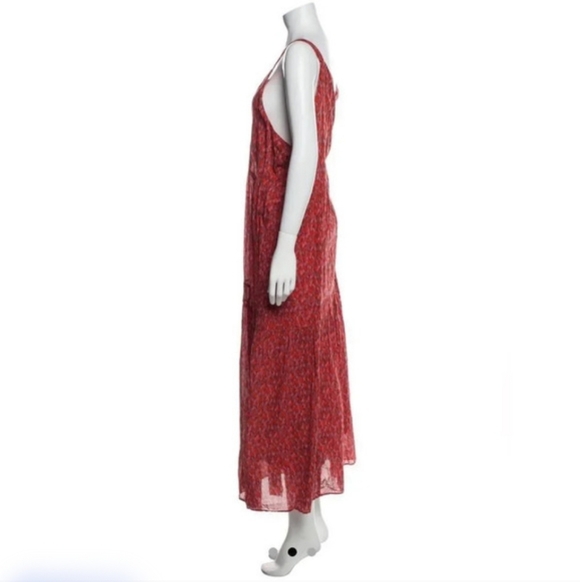 NWT Spring Midi Cotton Joie Maxi tiered dress Tea Rose feminine floral print Med - Picture 11 of 17